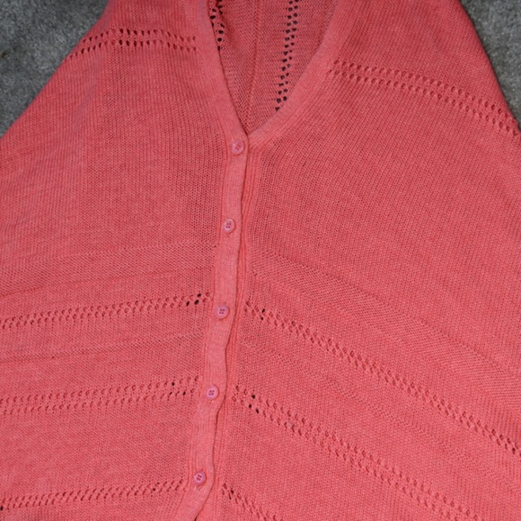 NWT 27 Miles Revolve Crop Poncho Apricot Cardigan - Picture 6 of 7